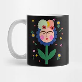 Frida kahlo flower colorful summer flowers feminist mexican painter Mug